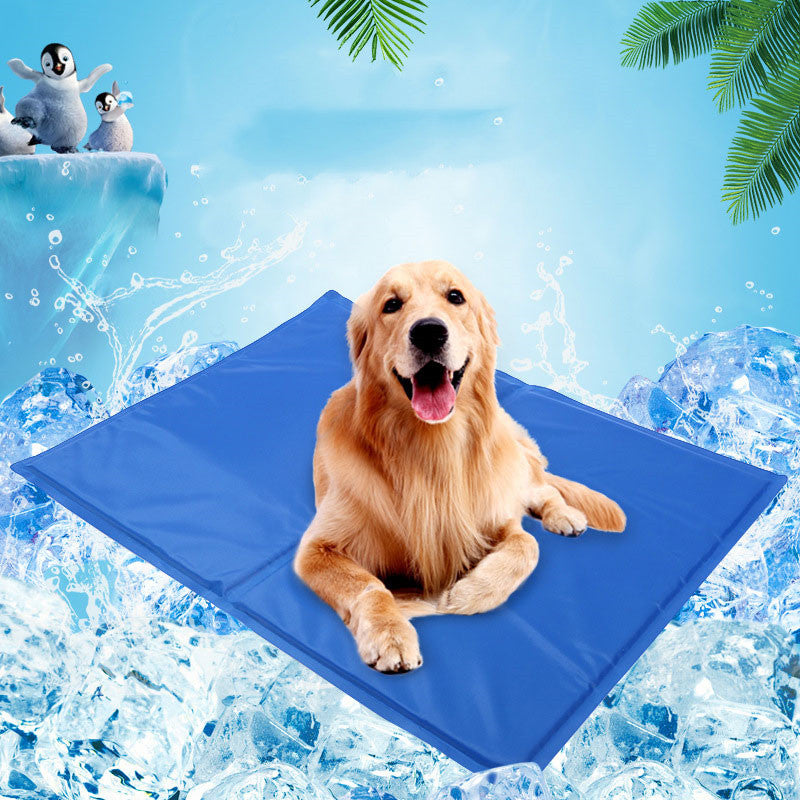 Glacier self-cooling gel mat — blue